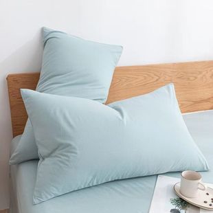 Korean Bed Home Double Pillowcase Korean Style Simple Pillowcase Scandinavian Pure Color Single Pillow Case Student Dormitory