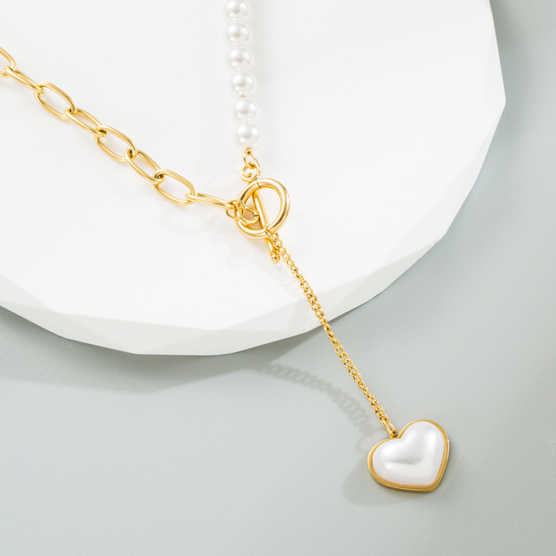 Fashion Star Moon Titanium Steel Layered Necklaces Plating Stainless Steel Necklaces 1 Piece