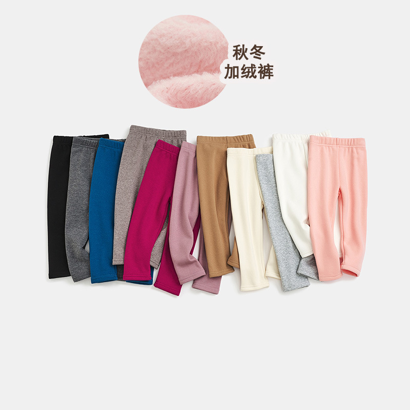 童装男女童裤子秋冬加绒童裤儿童运动裤儿童外穿打底秋冬款长裤