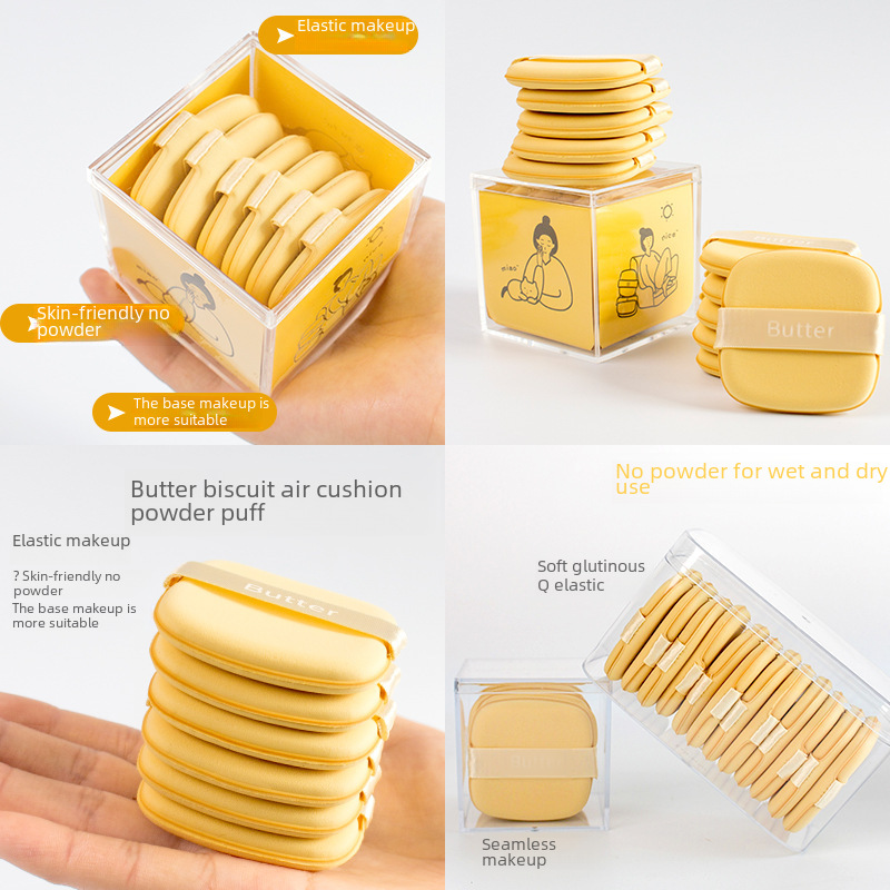 Butter Biscuit Super Soft Air Cushion Powder Puff Foundation Makeup Tool Live with Explosions Cream Double Sided Guo Niu