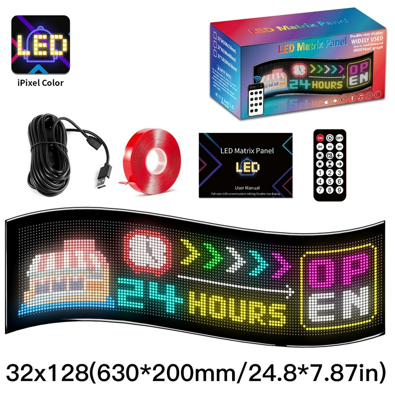 Живая лента дисплея LED подсветка, дождливые дождевые шторы, водостойкий полноцветный дисплей электронный экран, наклейки на автомобильные щиты, призрачный цвет