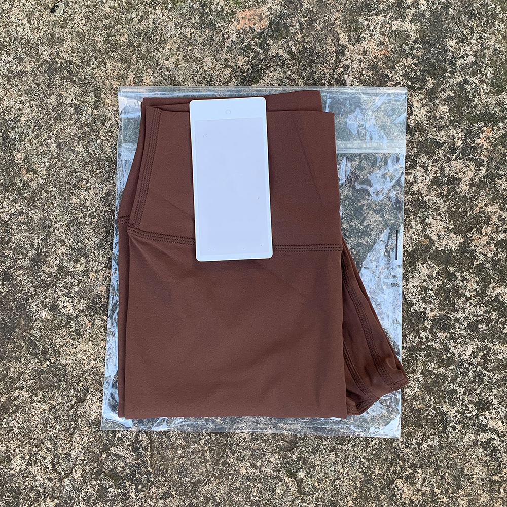 LULU ヨガパンツ 両面起毛 スリムフィット ヌード ハイウエスト スポーツパンツ 高弾性 桃尻 吸湿通気性 9点パンツ