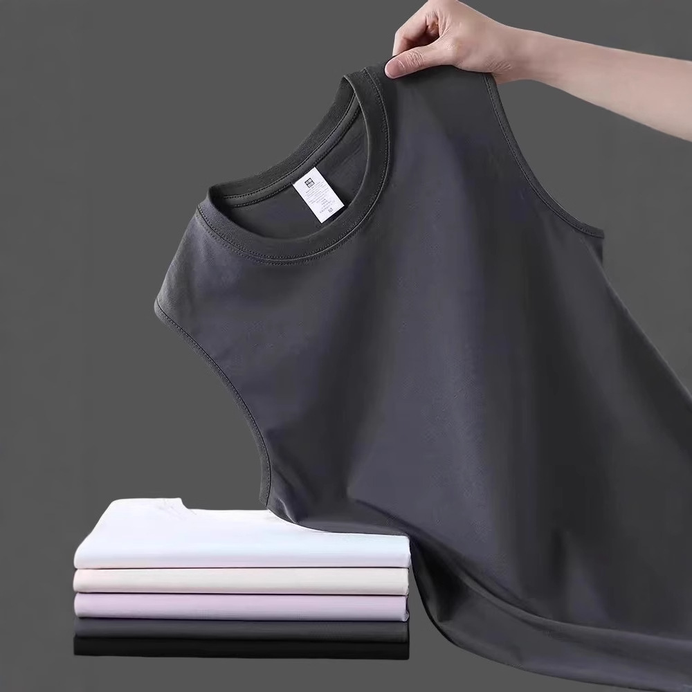 그레이 조끼-면