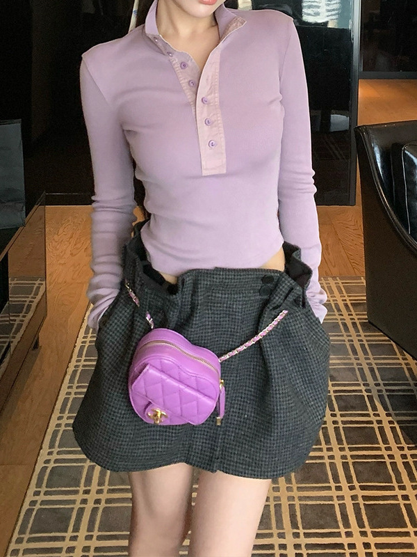 槿一 抽褶半身裙女秋季新款复古花苞裙短裙辣妹短款A字裙裙子2025|undefined