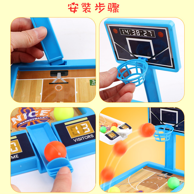 Máquina de tiro de escritorio grande máquina de Juego Mini máquina de tiro de pie de baloncesto interacción entre padres e hijos fabricante de juguetes de Interior para niños