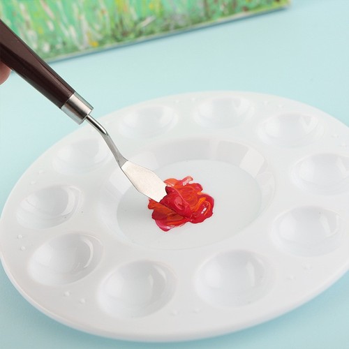 Factory Wholesale Watercolor Paints Stainless Steel Sculpture Knives Acrylic Oil Paints Wooden Set Sharp-Tip Round-Tip Flat-Tip Scraper