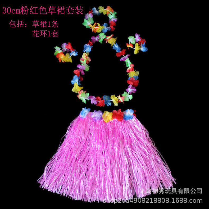 1 Hula guirnalda espectáculo Hawaiian hierba falda longitud 30cm