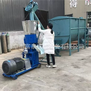 养殖用玉米秸秆饲料颗粒生产线 秸秆花生秧制粒机 畜禽养殖颗粒机