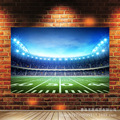 SuperBowl美国超级碗橄榄球背景球场比赛生日背景派对装饰横幅