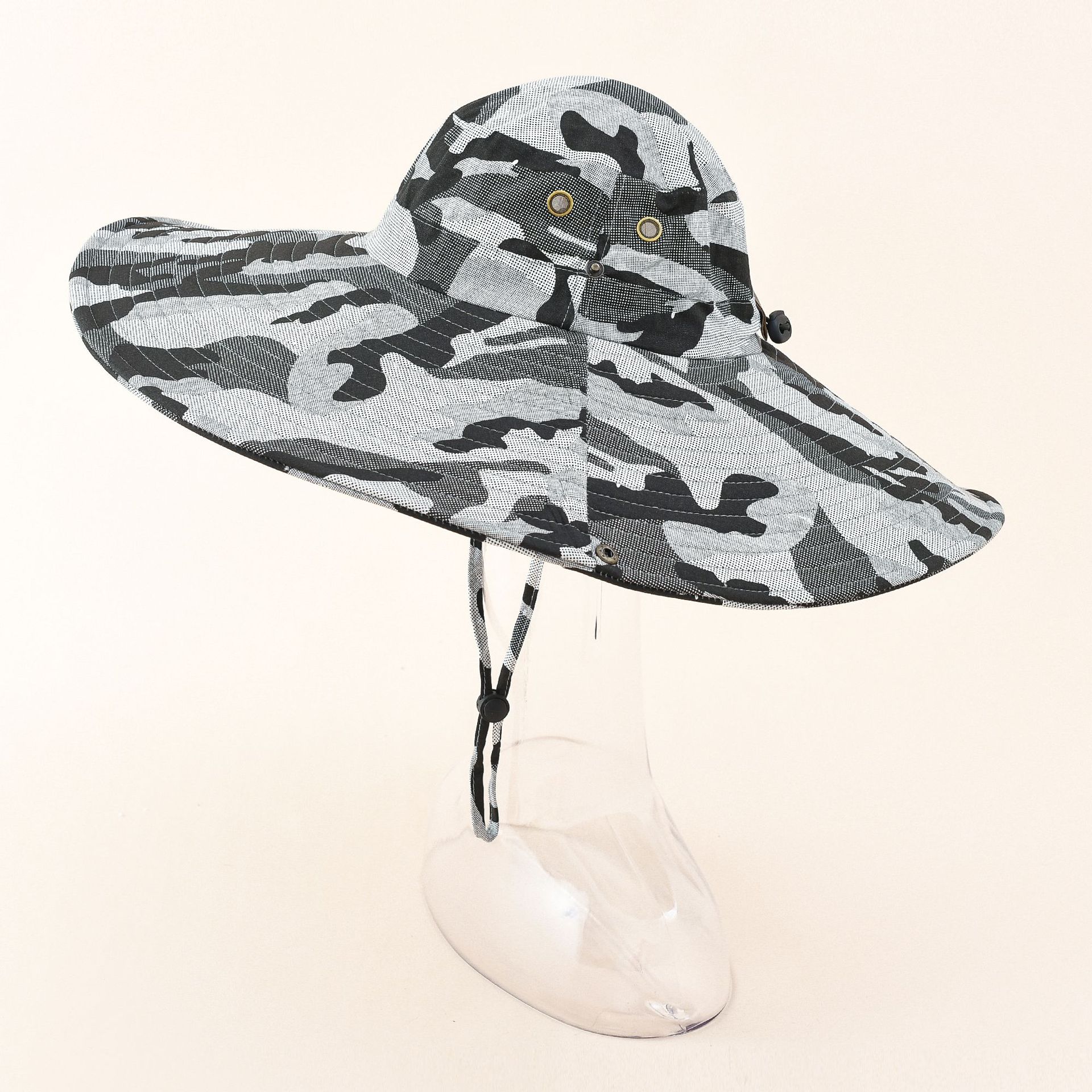 Sombrero de sol para hombre sombrero de sol sombrero de camuflaje sombrero de pesca al aire libre de verano sombrero de pescador de ala de gran tamaño cubierta de protección solar