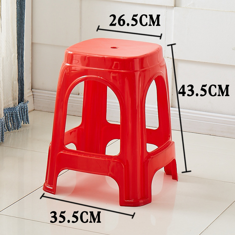 taburetes de plástico grueso para adultos en el hogar sala de estar mesa de comedor silla taburete alto taburete pequeño taburete bajo taburete cuadrado se puede apilar