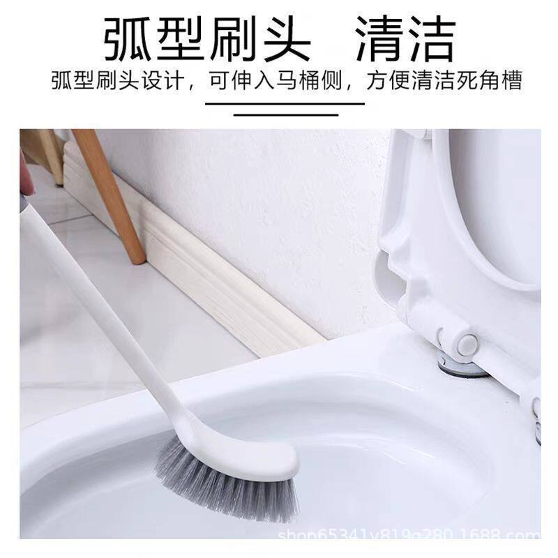 Cepillo para Inodoro de Pared de Plástico con Limpieza sin Ángulos Muertos para Baño