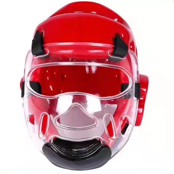 Защитная экипировка для тхэквондо от Source Factory, шлем, маска, прозрачная съемная защита лица для взрослых и детей, сильная защита лица для бокса