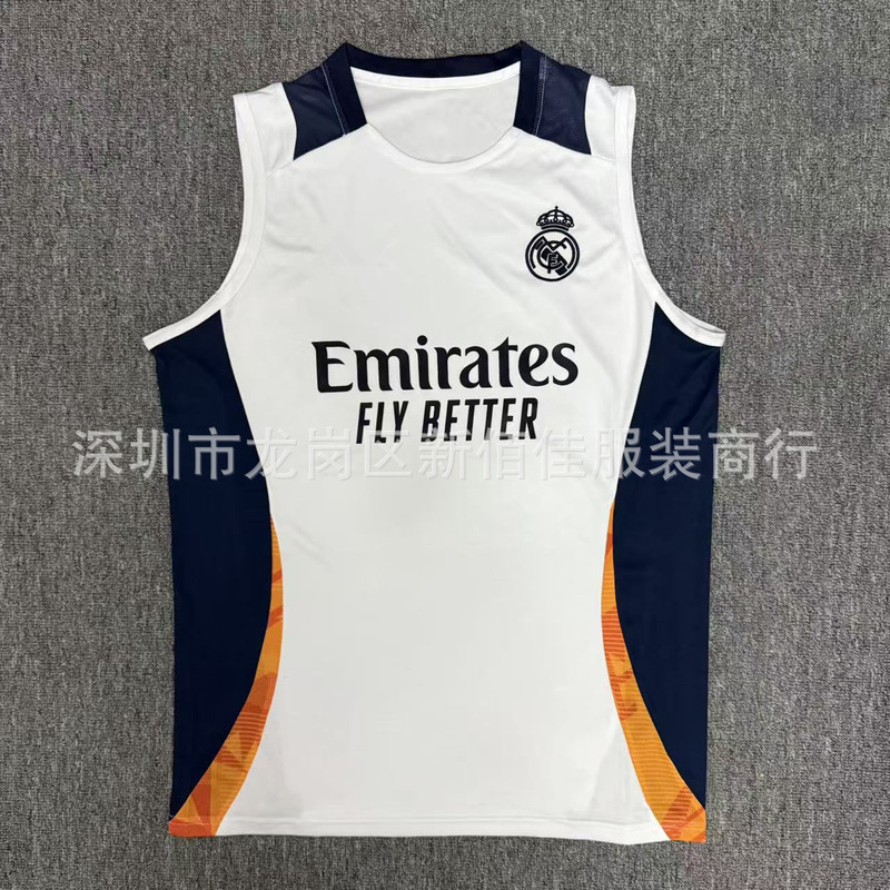 Wholesale Real Madrid Barcelona Paris Chelsea Arsenal Brazil Summer Training Sleeveless Vest Jersey Football Uniform