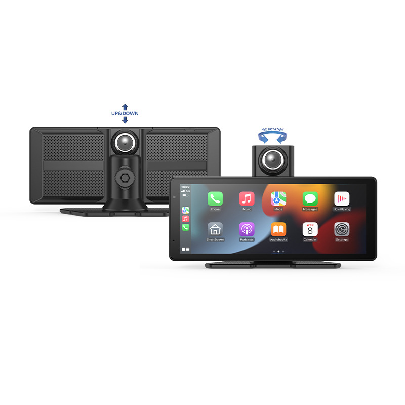 무선 CARPLAY HD 4K 운전 레코더 전면 및 후면 이중 레코딩 자동차 PND 국경 GPS 자동차 네비게이터
