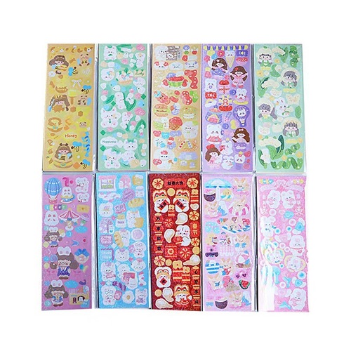 Korean version of handbook, non-repeating Gu card stickers, laser handbook, cartoon printing, PVC decorative stickers, wholesale card set