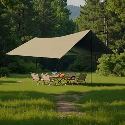 Vinyl canopy tent for outdoor sun protection, 420D thickened Oxford camping insulated tent, waterproof outer tent
