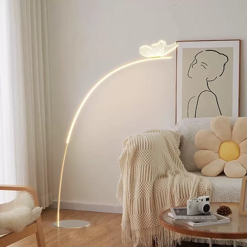 П Floor lamp for living room with butterfly, piano for fishing, creative learning lamp for bedroom, eyes protection