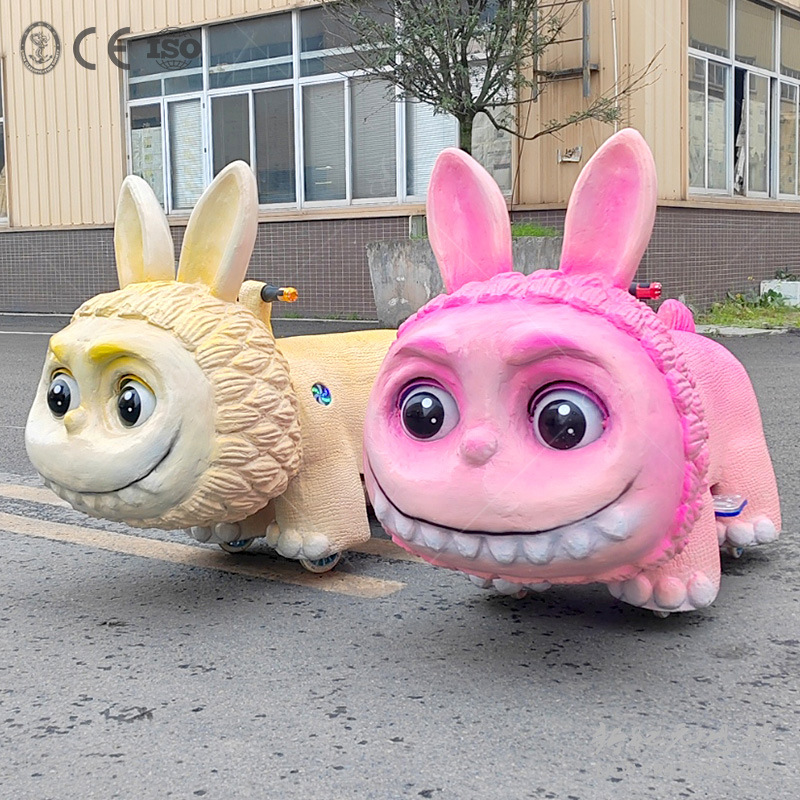 Simulación de LABUBU Dinosauro coche eléctrico en línea famoso centro comercial de padres e hijos Plaza fábrica de equipos de recreo fuente