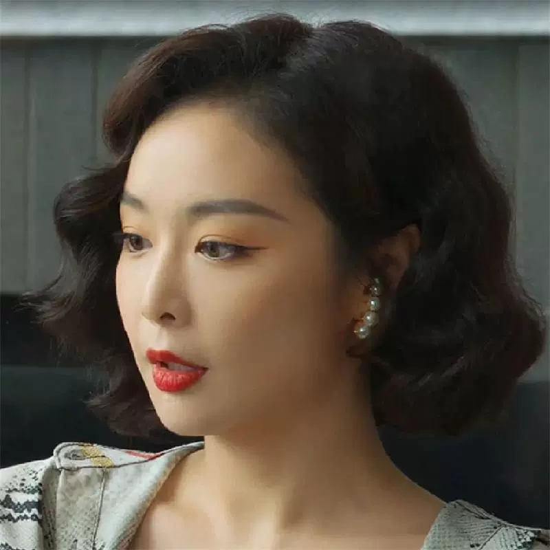 celin凯旋门狂飙陈书婷同款耳环渐变珍珠耳夹欧美时尚小众女耳饰