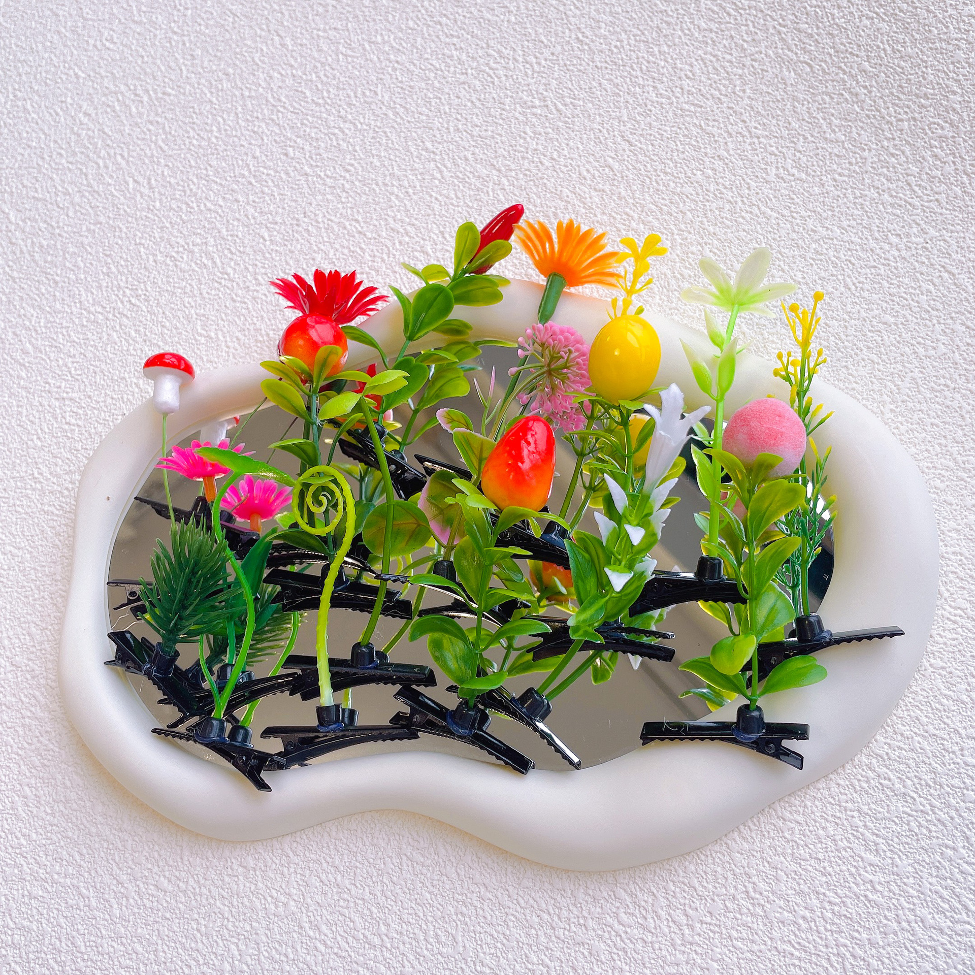 Mixed materials Material Unisex Simple Style Leaf Floral Mixed Materials Stoving Varnish Hair Clip