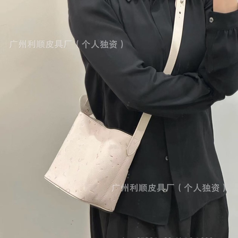 外贸货源新款all in bb 水彩渐变紫水桶包 全皮腋下手提斜挎女包|undefined