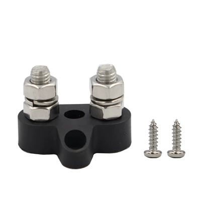Power supply, ignition system accessories, Terminal 48V Heavy Duty - black-double-stud-m8