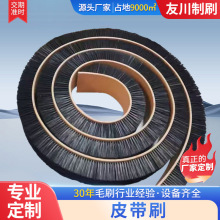 纺织皮带刷加工植毛机械清洁毛刷多规格皮式毛刷植毛加工木板清洁