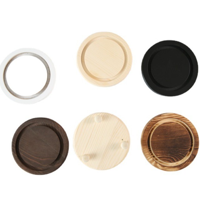 Yongsheng flor cubierta de cristal base negro pintura pino bandeja de madera accesorios con base de cadena de luz