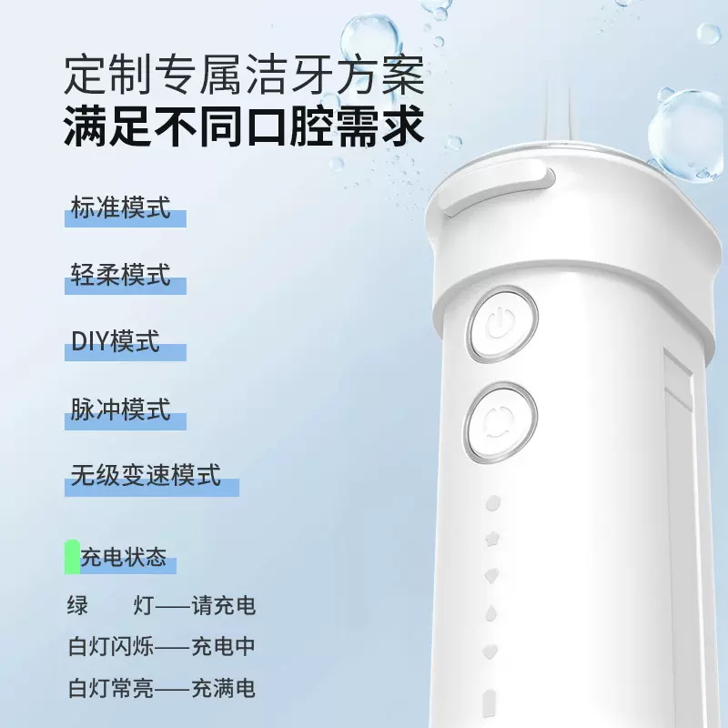 2025新款冲牙器便携式水牙线家用洗牙器正畸专用口腔清洁厂家直销