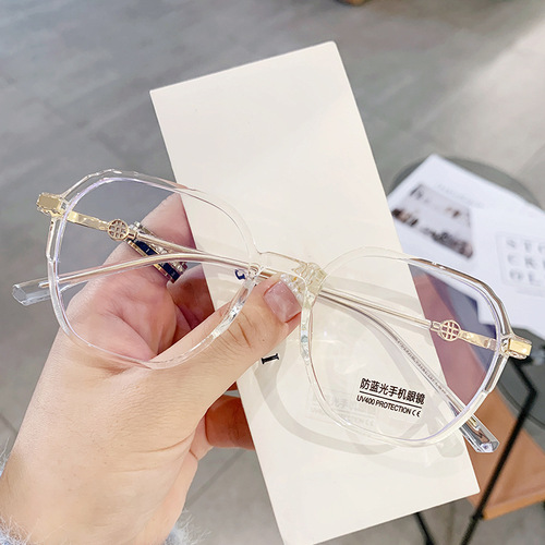 TR90 glasses frame trendy plain glasses frame Korean version flat glasses retro ins anti-blue light glasses for women 2170