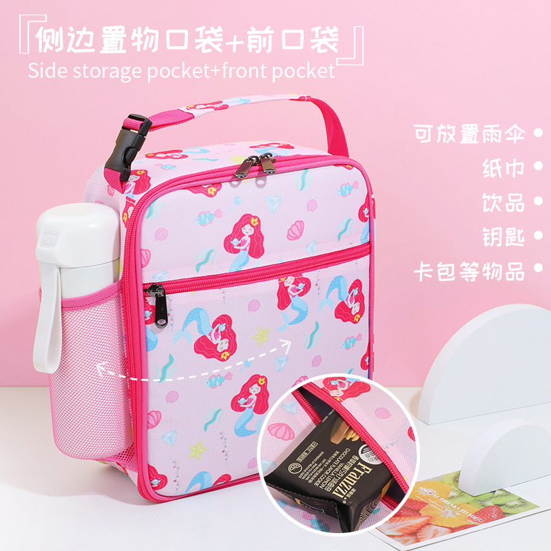 Children's Lunch Bag Portable Large-Capacity Fresh-Keeping Ice Bag Bag Outing Lunch Box Insulation Bag New Cartoon Lunch Bag