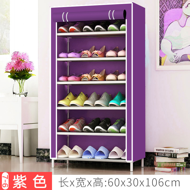 Zapatero de tela simple a prueba de polvo para uso transfronterizo, zapatero de tela de almacenamiento de múltiples capas que ahorra espacio y es a prueba de polvo para la entrada.