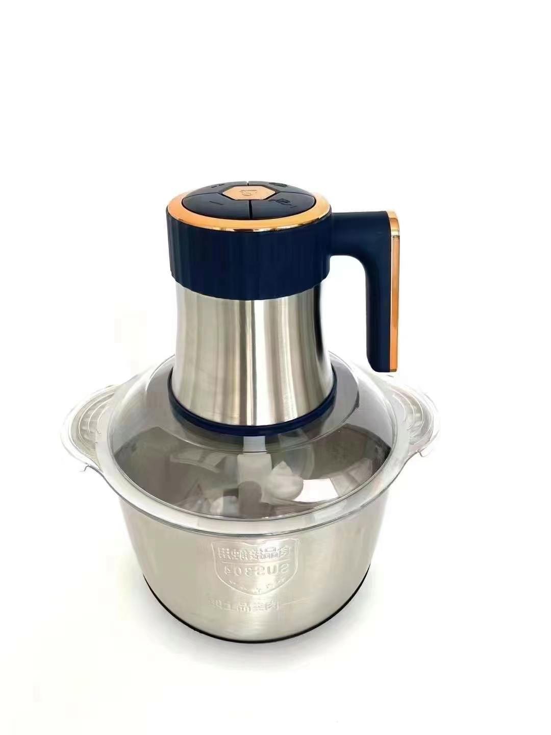Picadora de carne transfronteriza, picadora de carne eléctrica doméstica pequeña multifuncional de gran capacidad y mezcladora, picadora de carne de acero inoxidable al por mayor image 16