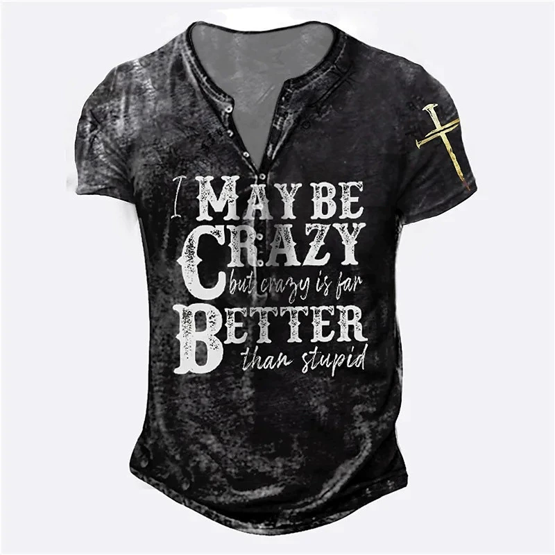 Трансграничная внешняя торговля летняя новая модель большого размера мужской повседневная мода 3 цифровая футболка с короткими рукавами мужской мульти пуговицы