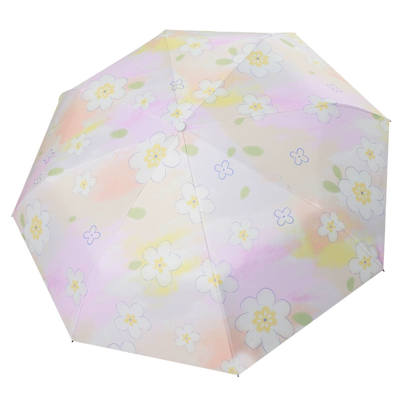 Automatic umbrella flower-shaped solar-powered, gradient, fully automatic, sun protection, UV protection