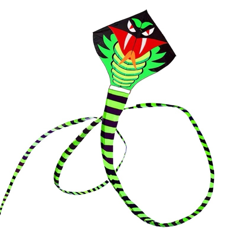 Cometa de serpiente de cola larga Weifang nuevo modelo, diseños de serpiente grande, dragón y serpiente verde, para adultos, fabricante directo, venta al por mayor para puestos