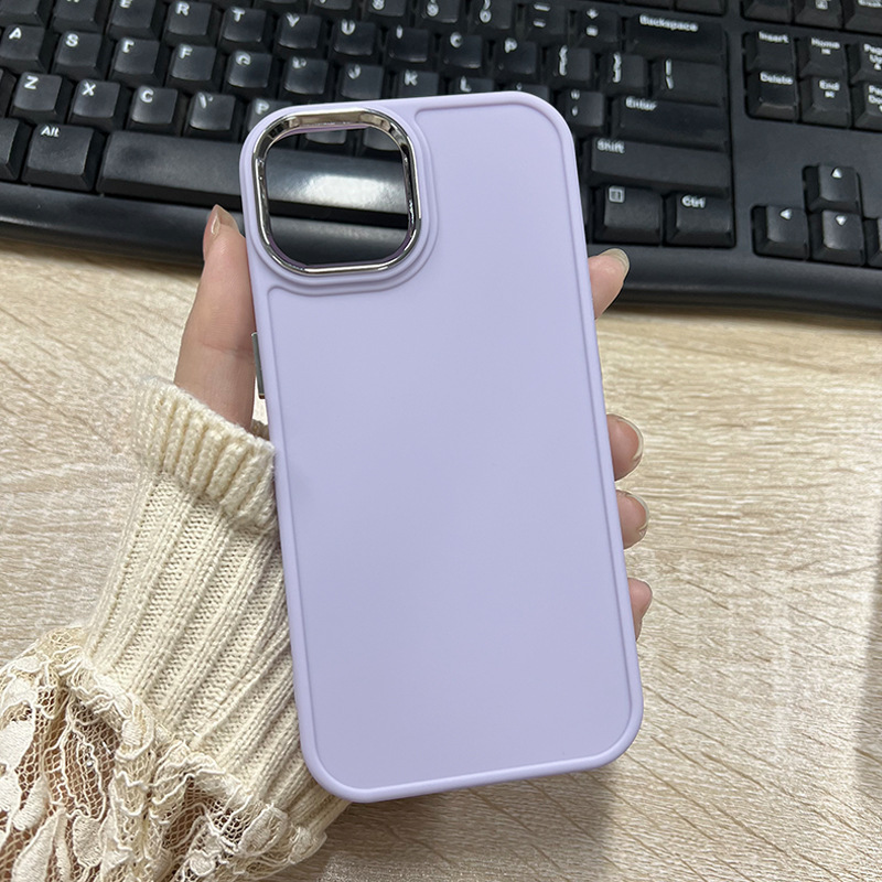 iPhone17 メタルフォトフレーム携帯電話ケース Apple 14 ソリッドカラーネットレッド 16 素材ケース 12 シリコン保護カバーに適しています。|undefined
