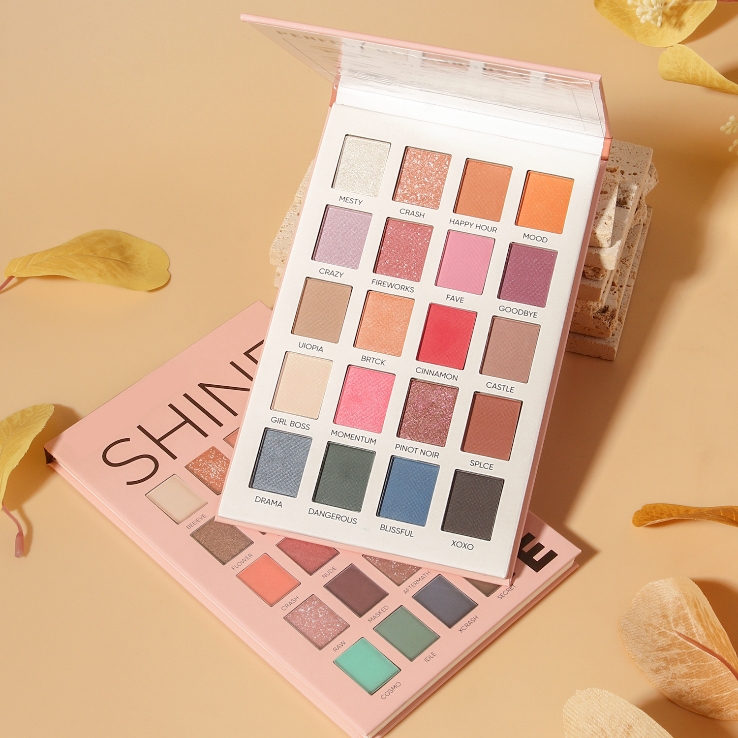 MISSYOUNG Cross-border 20-color eyeshadow palette, paper eyeshadow, pearlescent eye makeup, matte eyeshadow, Amazon undefined