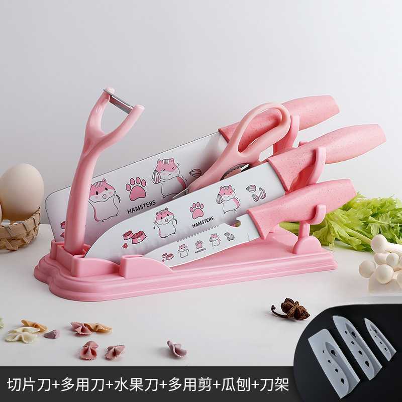Kit de cuchillos de cocina para bebés 2 - en - 1 Kit de cuchillos de cocina de acero inoxidable