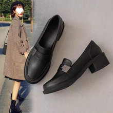 2024新款外穿法式复古小皮鞋女英伦风学院风百搭软皮单鞋女软底鞋