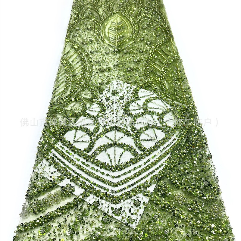 Fabricante de nueva tela de cuentas flor de tela de lenteja alta fotografía vestido de boda vestido de moda tela de vestido image 3