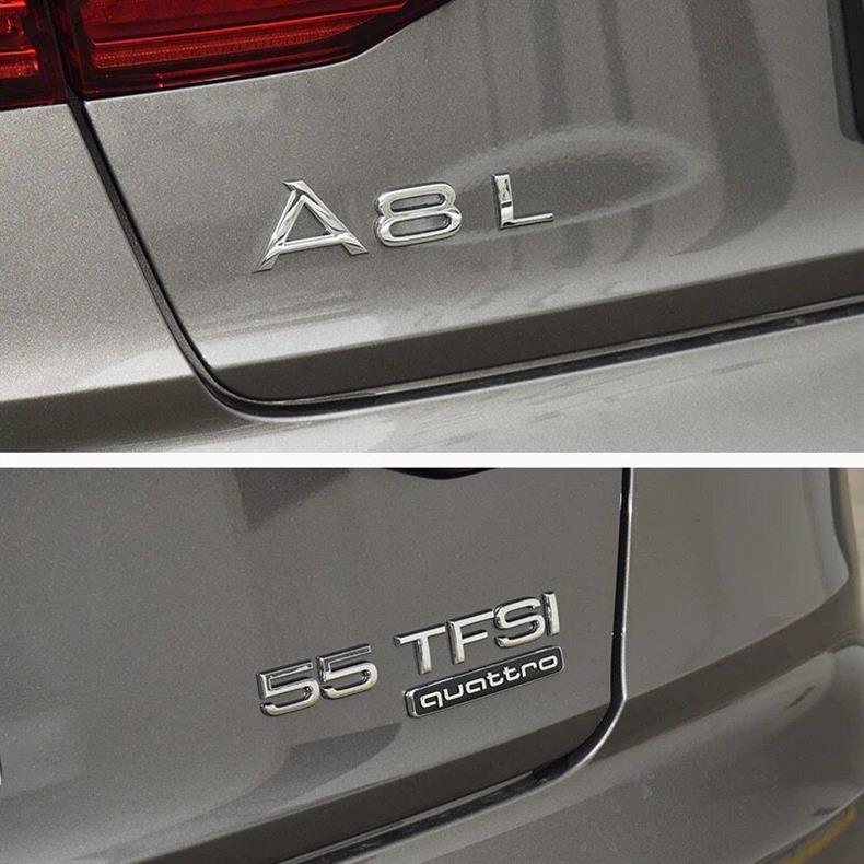 Audi A7L emblem, digital lettering for the rear, four-wheel drive (quattro) emblem, modified 45 55 TFSI engine displacement emblem, rear sticker
