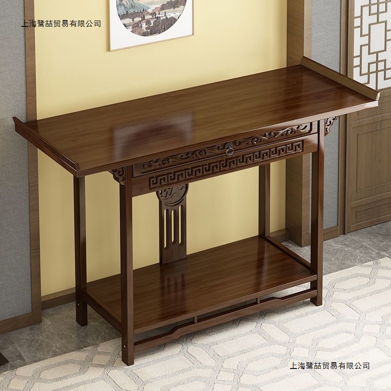 Altar Table for Home Use, Chinese-Style Shrine Cabinet, Offering Table, Buddha Table, Incense Table for Worshiping Bodhisattvas and Deities, Entrance Table