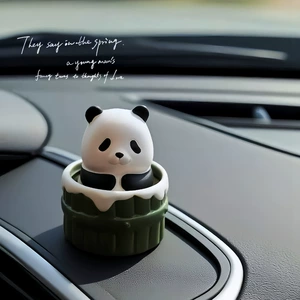 Ceramic Cute Panda Aromatherapy Ornament Car Air Freshener Home Indoor Flameless Fragrance Diffuser Gift for Friends