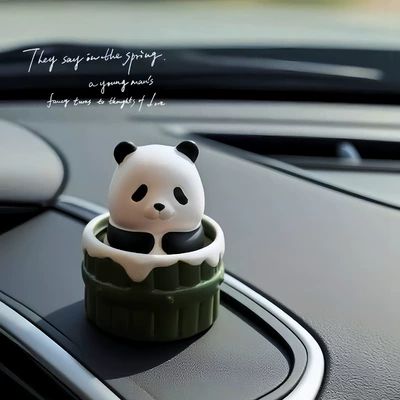 Ceramic Cute Panda Aromatherapy Ornament Car Air Freshener Home Indoor Flameless Fragrance Diffuser Gift for Friends