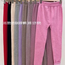 冬季女士质感彩砂拉毛打底秋裤加绒保暖女士单条保暖秋裤615