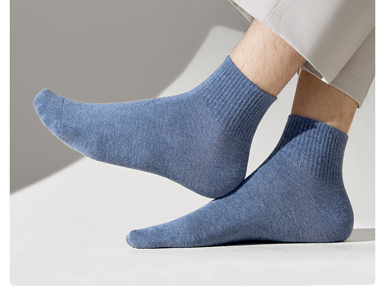Winter, Summer, Spring Season Men's Pure Cotton Sports Socks Anti-Odor Sweat-Absorbing Short Socks New 100% Cotton Casual Comfortable Fit