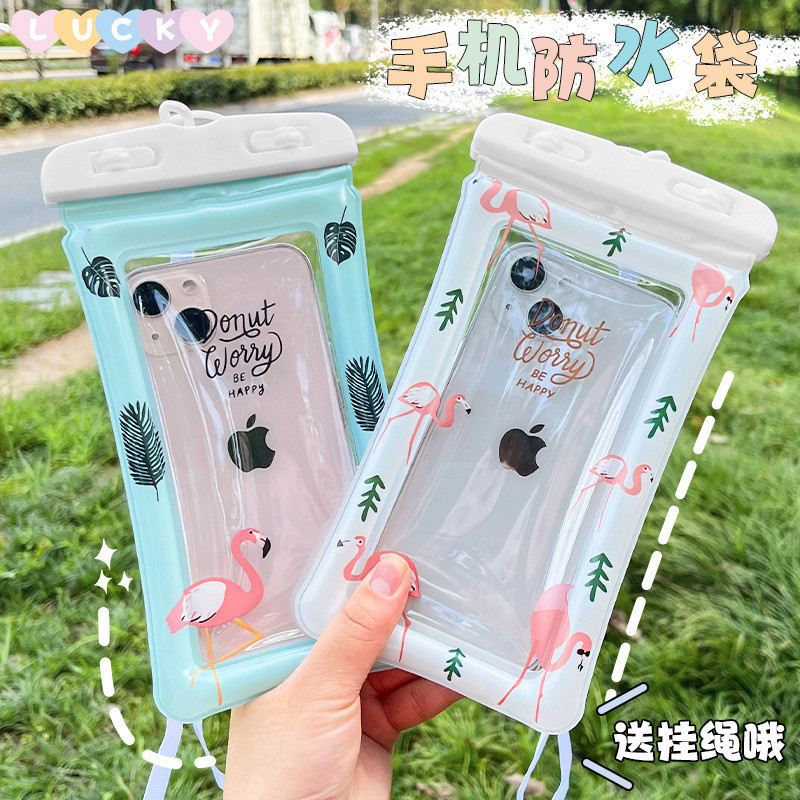 屋外フローティングエアバッグインフレータブル携帯電話防水バッグタッチスクリーン水泳透明防水携帯電話バッグ携帯電話防水バッグ|undefined