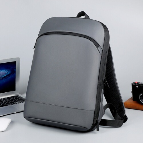 Waterproof Leather Coating Double-Shoulder Bag Men's Business Backpack Ultra-Thin Foldable Expandable Laptop Bag